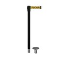 Montour Line Retractable Belt Removable Stanchion, 2ft Black Post  11ft. Y.Wet MX530R-BK-CAWETYB-110